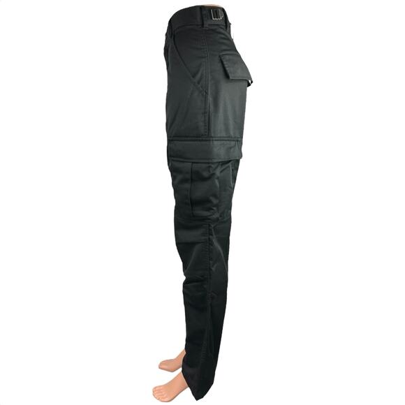 Pacsun Black High Rise Stretch Flared Leg Ankle Cargo Casual Pants Size 26 - Picture 2 of 6